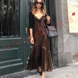 ZARA Lingerie Style Satin Dress